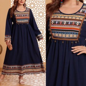 Plus-size Embroidered Dress